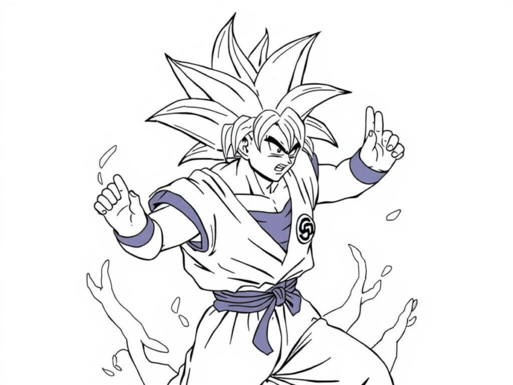 Coloriage Dragon Ball Z Sangoku Super Saiyan 100 Les bienfaits du coloriage Dragon Ball Z Sangoku super Saiyan 100 pour