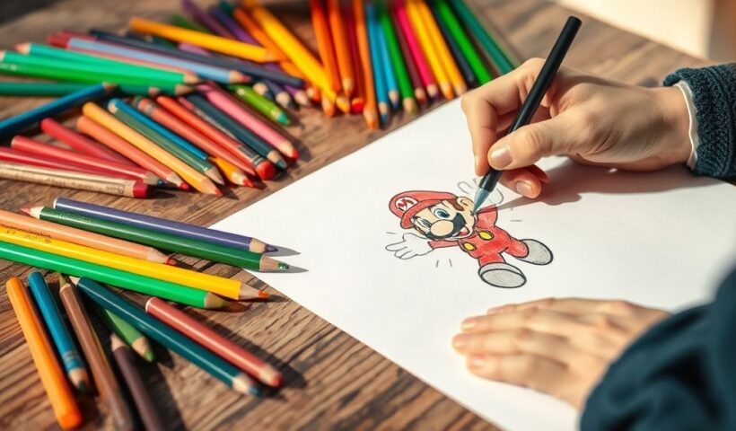 coloriages à imprimer de super Mario