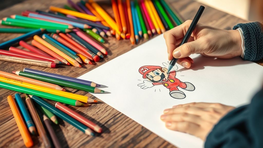 coloriages à imprimer de super Mario