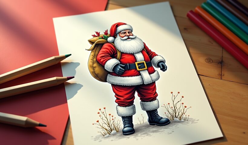 coloriage du père Noël
