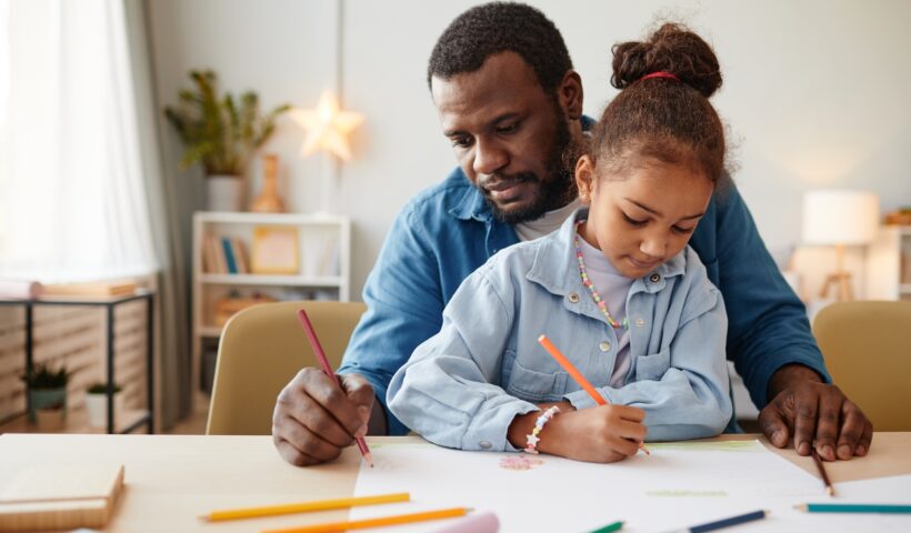 Father and Daughter Drawing