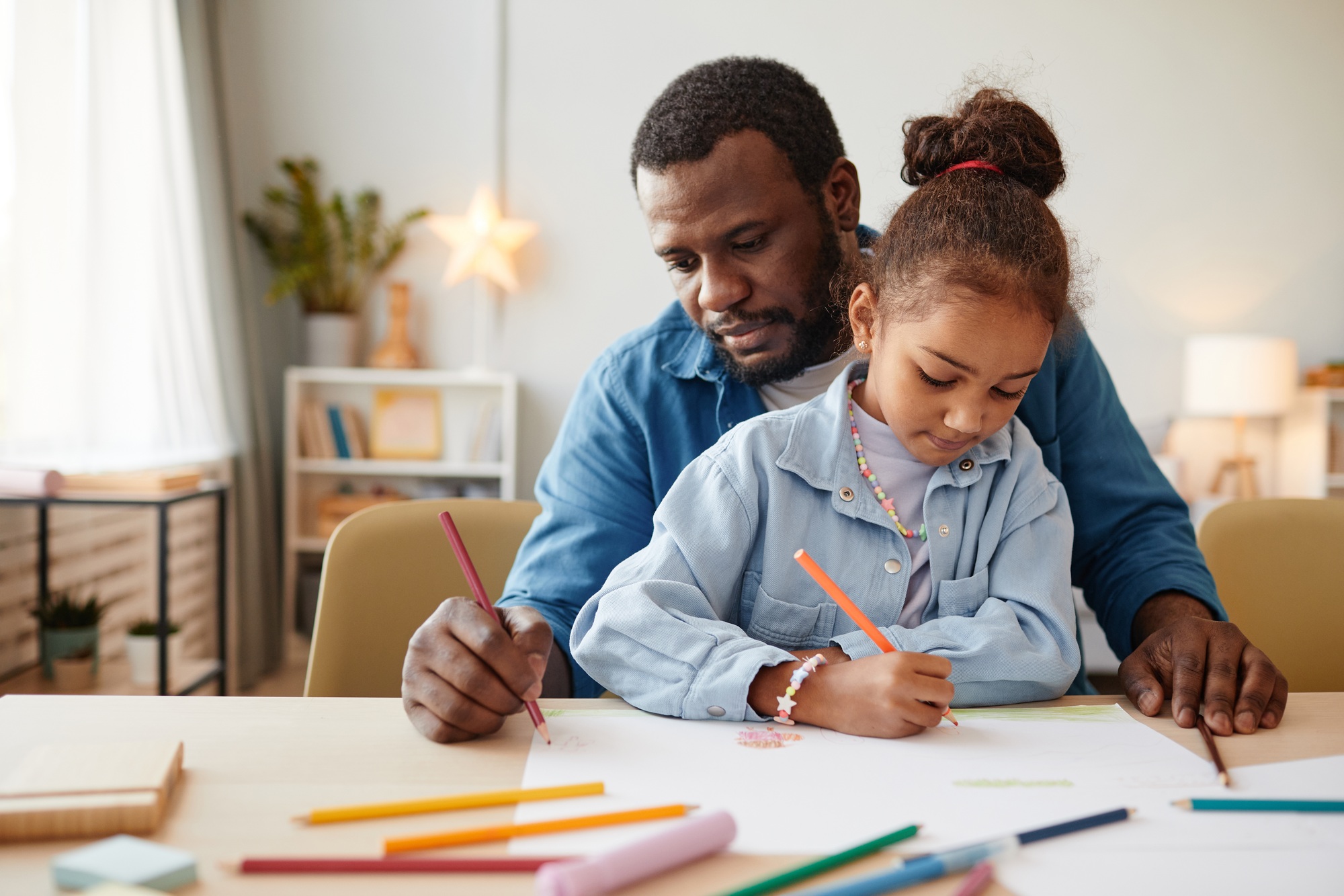 Father and Daughter Drawing