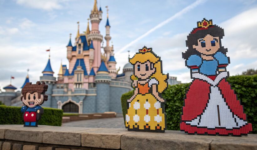 pixel art princesse Disney