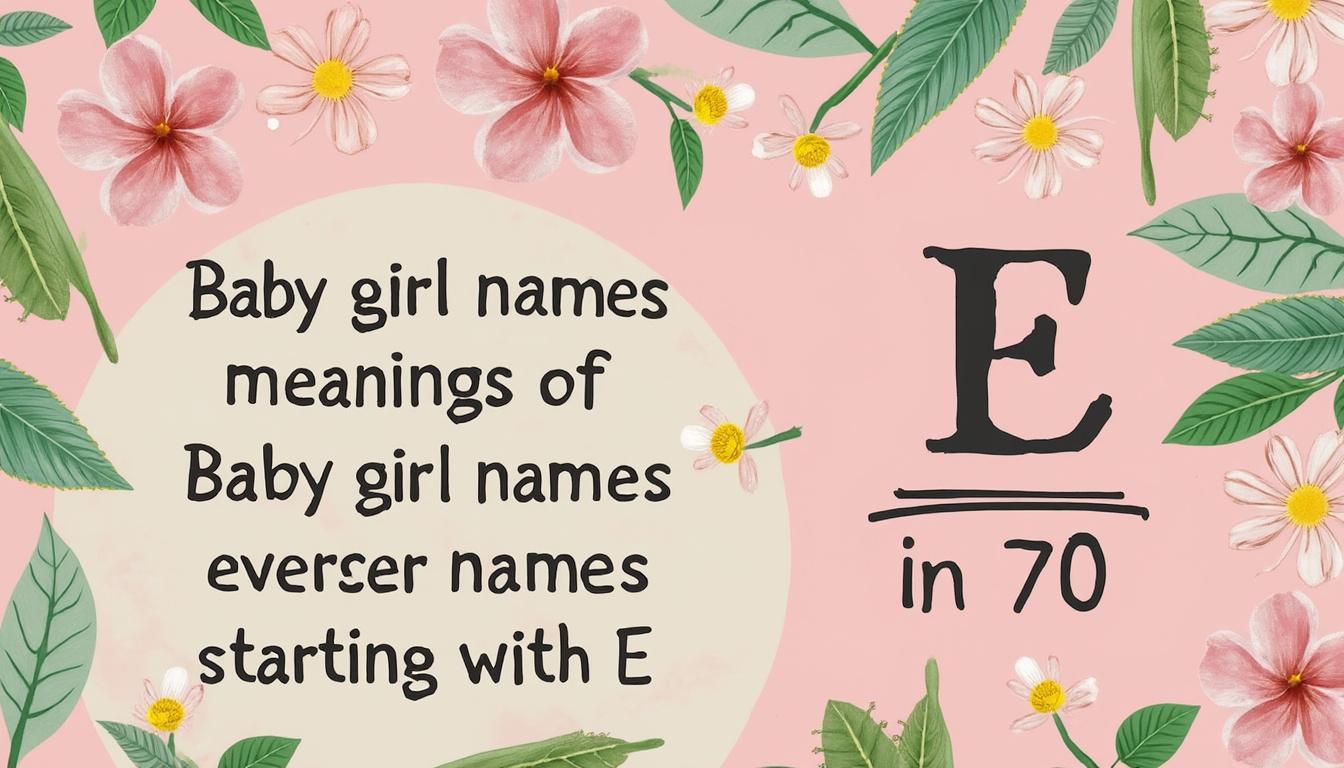 découvrez nos astuces pour choisir le prénom idéal avec une liste complète de prénoms de fille commençant par la lettre e, alliant originalité et charme.