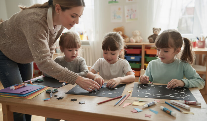 découvrez un guide pas à pas pour créer une carte de constellation en maternelle, une activité ludique et éducative qui stimule la curiosité des enfants.