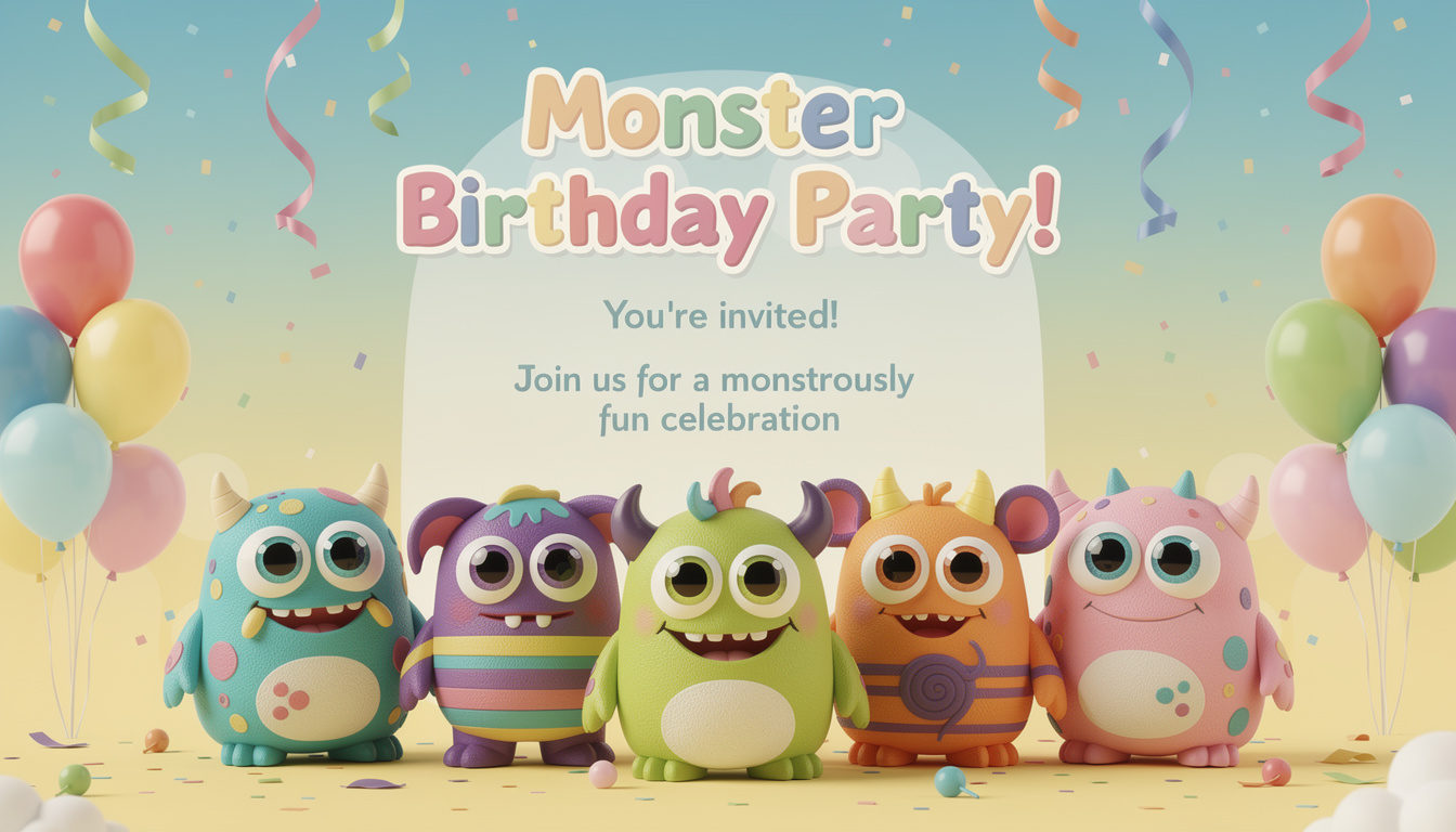découvrez des invitations créatives et amusantes pour un anniversaire d'enfant sur le thème du pays des monstres, parfaites pour une fête originale et mémorable !