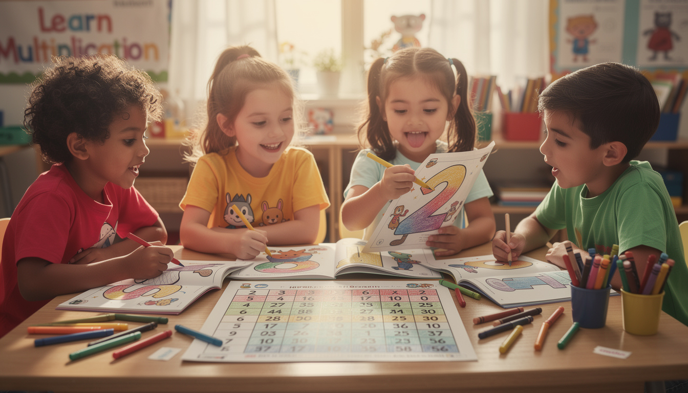 découvrez comment le coloriage magique rend l'apprentissage de la table de 4 amusant et interactif pour les enfants, favorisant la mémorisation et le plaisir.