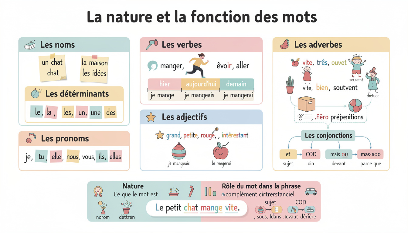 découvrez comment le tableau nature et fonction des mots facilite la compréhension et la maîtrise de la grammaire française.