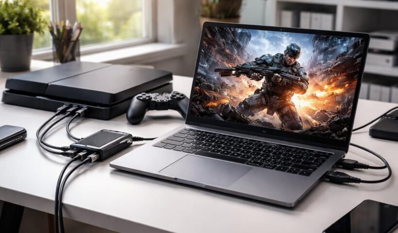 découvrez si transformer un laptop en écran ps4 est possible ou non, avec une explication claire et une méthode efficace utilisant une carte de capture.