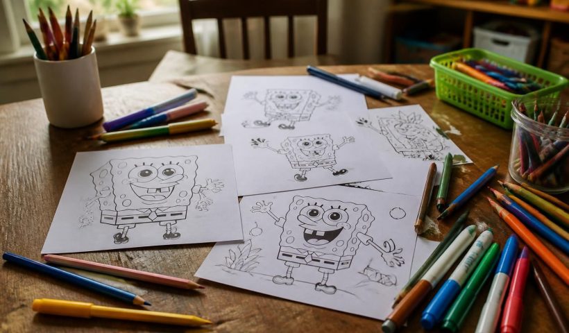 téléchargez et imprimez des coloriages de bob l'éponge pour offrir aux enfants des heures de plaisir créatif et amusant.