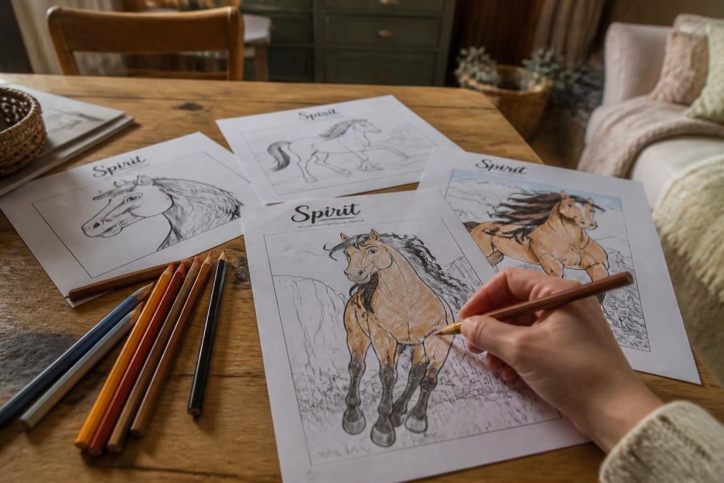 découvrez les meilleurs coloriages de spirit à imprimer gratuitement, parfaits pour les fans de la célèbre série. amusez-vous à colorier vos scènes préférées dès maintenant !